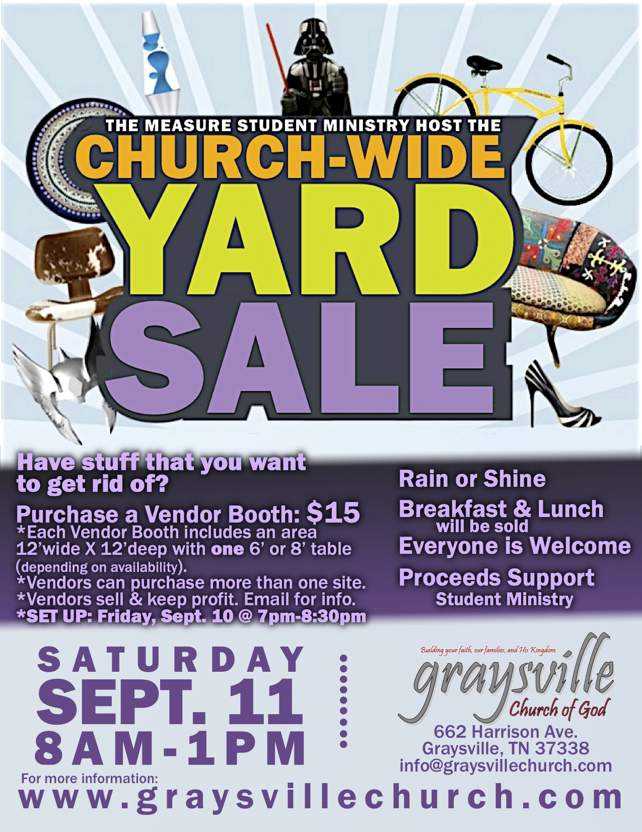 church rummage sale flyer template